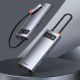 12. HUB Baseus Metal Gleam 6in1 USB-C - USB-C PD 100W 1x HDMI 4K 30Hz 3x USB-A 3.2 1x RJ45 - grau