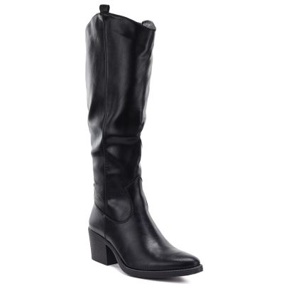 Schwarze Cowboystiefel mit Blockabsatz M.Daszyński SA261-6