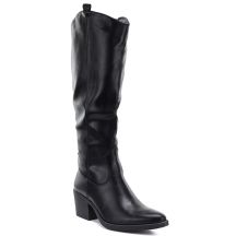 Schwarze Cowboystiefel mit Blockabsatz M.Daszyński SA261-6