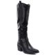 Schwarze Cowboystiefel mit Blockabsatz M.Daszyński SA261-6