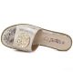 3. Goldfarbene Damen-Flip-Flops aus Leder, S.Barski KV61-6034