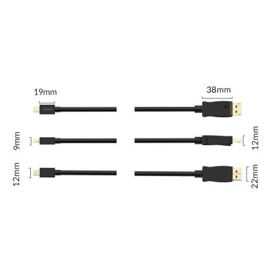 6. Orico XD-MDTH4 4K 30Hz Mini DisplayPort auf HDMI Kabel 3m - Schwarz