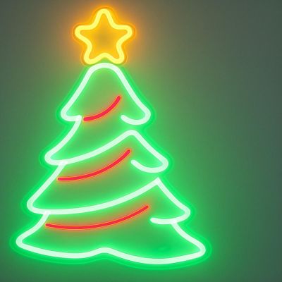6. WAND-NEONLEUCHTE WEIHNACHTSBAUM