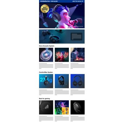 9. Steelseries Arctis Nova 1P Gaming-Headset mit Kabel und Kopfbügel, Schwarz