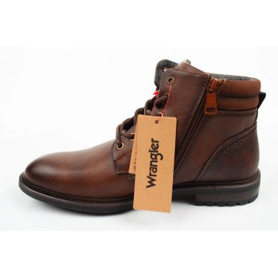 9. Wrangler Herrenschuhe George Stiefeletten, braune Stiefeletten mit Reißverschluss