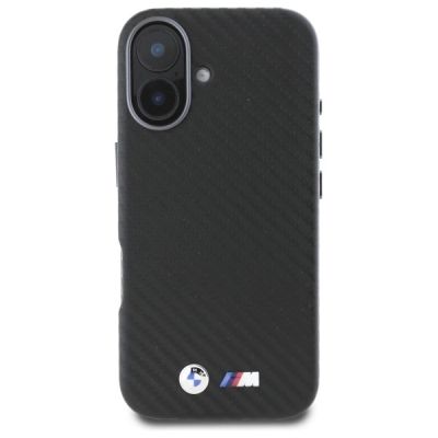 3. BMW Carbon Wrapped Metal Case für iPhone 16 – Schwarz
