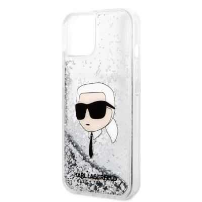 6. Karl Lagerfeld KLHCP14MLNKHCH iPhone 14 Plus 6,7" Silber/Silber Hardcase Glitter Karl Head