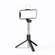 4. Selfie-Stick WR1YXS Teleskopstativ 0,71 m mit runder Lampe – Schwarz