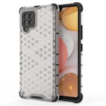 Honeycomb Handyhülle Schutzhülle mit TPU Rahmen für Samsung Galaxy A42 5G transparent