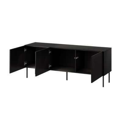 2. TV-Schrank SIENA 150,5x40x60 schwarz matt