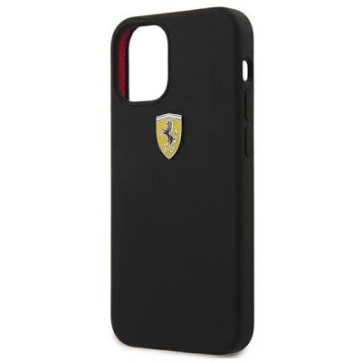 6. Ferrari FESIHCP12SBK iPhone 12 mini 5.4" schwarz/schwarz Hardcase On Track Silicone