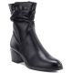 Schwarze Damen-Ankle-Boots mit hohem Absatz und gerafftem Schaft, Vinceza 58682
