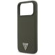 6. Guess Silikonhülle mit Dreieck-Logo und MagSafe-Funktion für iPhone 17 Pro Max – Grün