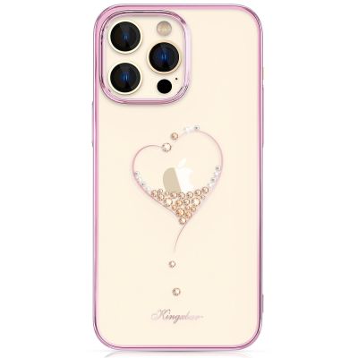 Silikonhülle mit Swarovski-Kristallen Kingxbar Wish Series für iPhone 14 Plus – rosa