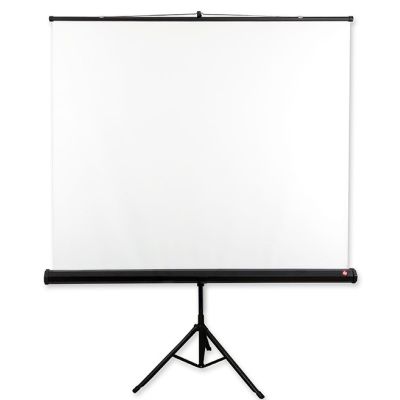 Projektionsleinwand auf AVTEK Tripod Standard 200 Stativ (manuell ausgerollt; 200 x 200 cm; 1:1; 111")