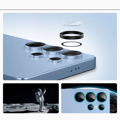 8. Spigen Optik Pro GLAS.TR EZ FIT 2er-Pack Kameraschutzhülle für Samsung Galaxy S25 Ultra – Schwarz