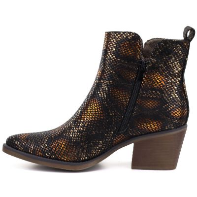 3. Schwarze Damen-Cowboystiefel aus Schlangenleder, Modell M.Daszyński SA261-1