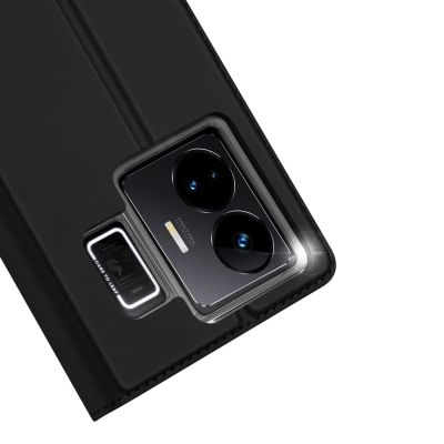 3. Dux Ducis Skin Pro Hülle für Realme GT Neo 5 / Realme GT3 Flip Cover Card Wallet Stand Schwarz