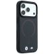 4. BMW M Kevlar MagSafe Hülle mit rotem Printring und Metalllogo für iPhone 18 Pro Max / 17 Pro Max – Schwarz