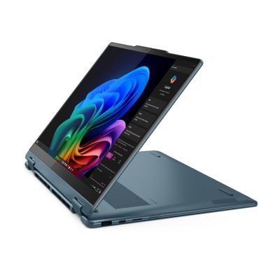 11. Lenovo Yoga 7 2-in-1 14AKP10 Ryzen AI 5 340 14,0" WUXGA Touch OLED 400 Nits glänzend 60 Hz 16 GB LPDDR5-6400 SSD512 Radeon 840M Grafikkarte 5,0 MP Kamera 70 Wh Windows 11 Tidal Teal