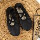 3. Jr Nazo Tanz-Ballettschuhe aus schwarzem Leder mit Gummibändern