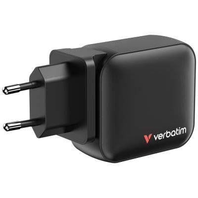 8. Verbatim GaN Ladegerät 100W Universal Schwarz AC Schnellladung Intern