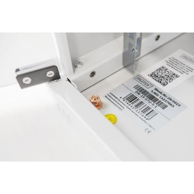 14. Digitus 19" 12HE Wand-Netzwerkschrank, 540 x 400 mm, Glastür, grau, ungeteilt, unmontiert, 60 kg