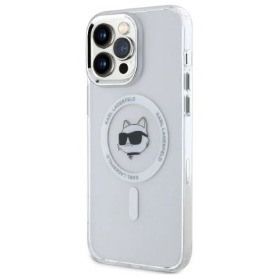 2. Karl Lagerfeld IML Metal Choupette Head MagSafe iPhone 13 Pro Hülle - Weiß