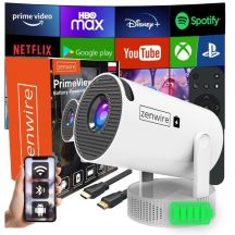 Mini-Projektor Android Wifi Full HD Bluetooth-Projektor mit Akku Zenwire K400