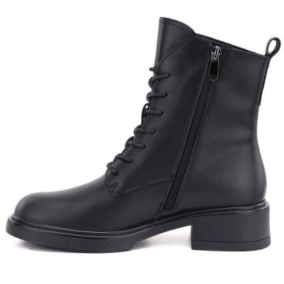7. Schwarze Damen-Ankle-Boots aus Leder, D&A S.Barski MK62-7014