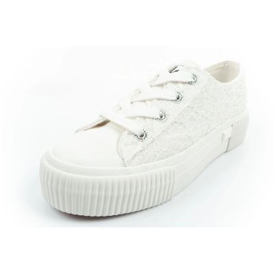 3. Lee Damen Isla Sportschuhe Sneakers weiß Plateau Schnürsenkel