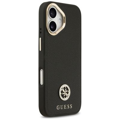 4. Guess Grained Strass Logo MagSafe Hülle für iPhone 17 - Schwarz