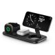 4. Satechi Qi2 Trio Wireless Charging Pad - magnetisches kabelloses Ladegerät für drei Geräte (AppleWatch 5W, AirPods 5W, Qi2 15W), 1 m Kabel, 45-W-Netzteil und austauschbare Stecker für Großbritannien und die EU im Lieferumfang enthalten (Space Grau)