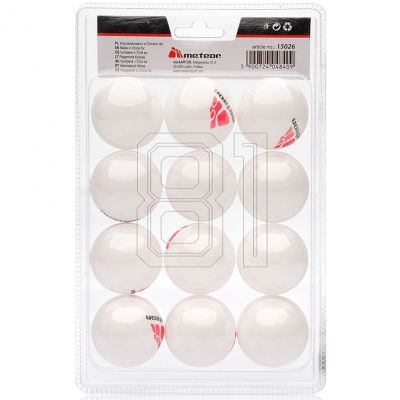 2. Meteor 15026 12-Ball-Ping-Pong-Ball-Set