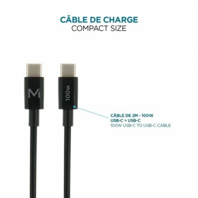 6. Mobilis Ladegerät 100W 2USB C 1USB A GaN-Kabel 100W Laptop, Smartphone, Tablet Schwarz Wechselstrom intern