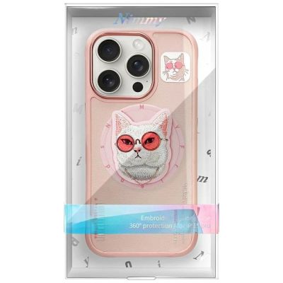 10. Nimmy Glasses Cool Cat MagSafe Case für iPhone 16 Pro Max - Pink