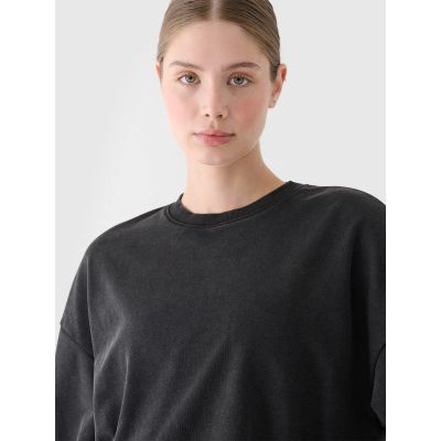 2. Damen Sweatshirt ohne Reißverschluss und Kapuze 4F 4FRSS24TSWSF2032-20S