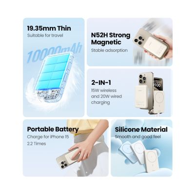 4. Ugreen PB561 Powerbank 10000 mAh Creme