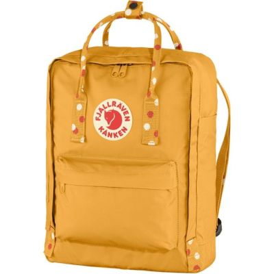 3. Fjallraven Kanken City-Rucksack – Ocker/Konfetti-Muster