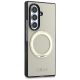 4. Guess Magnetische Ringständer-Hülle mit genarbtem Logo und MagSafe-Design für Samsung Galaxy Z Fold 8 Ultra – Beige