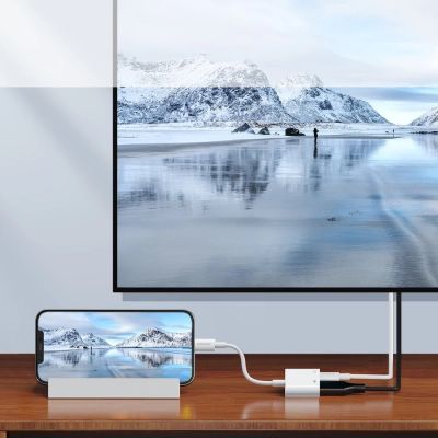 4. Joyroom Adapter S-H141 Lightning (Stecker) - HDMI FullHD 1080p 60Hz (Buchse) / Lightning (Buchse) - weiß