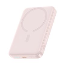 Powerbank Baseus EnerFill FM11 Ultra-Mini 10000 mAh 22,5 W induktiv, MagSafe-kompatibel, mit weißem Basus Simple USB-C-Kabel 20 V/3 A 0,3 m – rosa