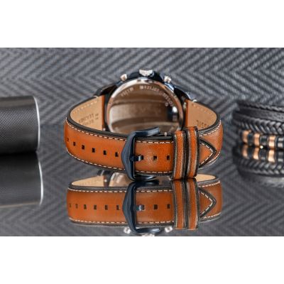 7. FOSSIL Grant Herrenuhr aus Leder FS5151 + Box