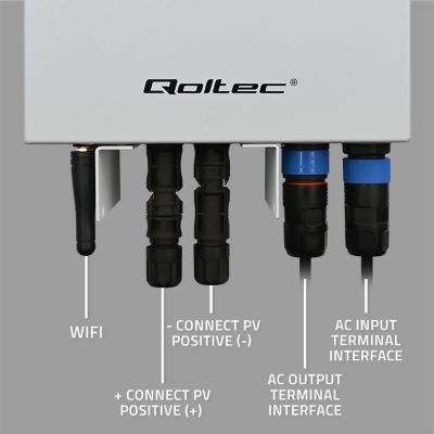 3. Qoltec Wechselrichter Solar-Warmwasserbereiter ECO Solar Boost MPPT Bypass LCD 3kW/4kW Wi-fi
