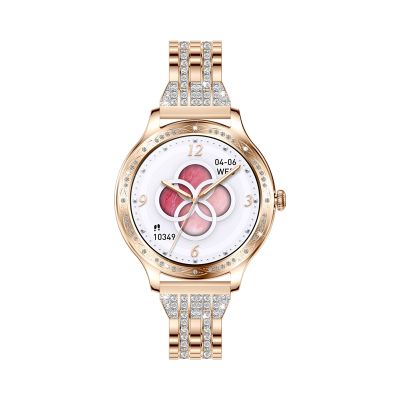 11. VELTORI VT350-1 Damen-Smartwatch mit roségoldenem Armband