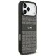 4. DKNY Hülle mit sich wiederholendem Texturmuster und Ton-in-Ton-Streifen für iPhone 17 Pro Max – Schwarz