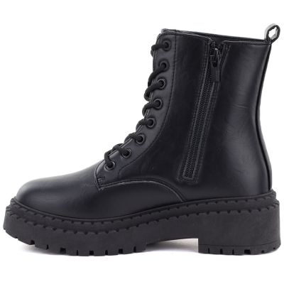 3. Schwarze Plateau-Kampfstiefel für Damen von Big Star (UU274816)