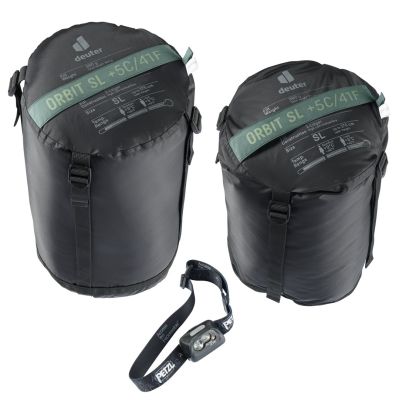 6. Deuter Orbit SL +5C/41F Mumienschlafsack für Erwachsene, Material: Polyethylensulfon (PES), Ripstop, Grün