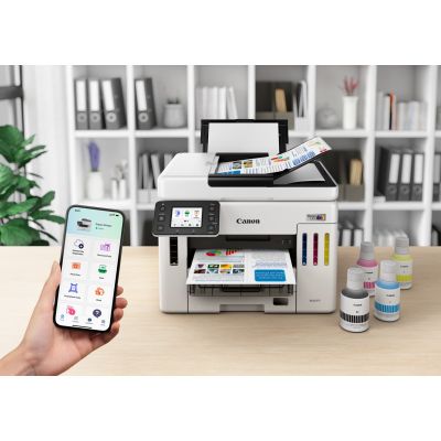63. Canon MAXIFY GX 7150 Drucker, Tintenstrahl, Farbdruck, 600 x 1200 dpi, A4, Direktdruck, Weiß
