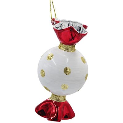 3. Glaskugel, Material: Süßigkeiten, 10 cm, Punkte